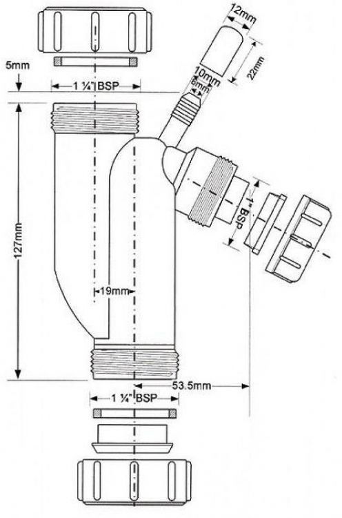 Сифон для раковины McAlpine MRTB-50TR цвет Прозрачный