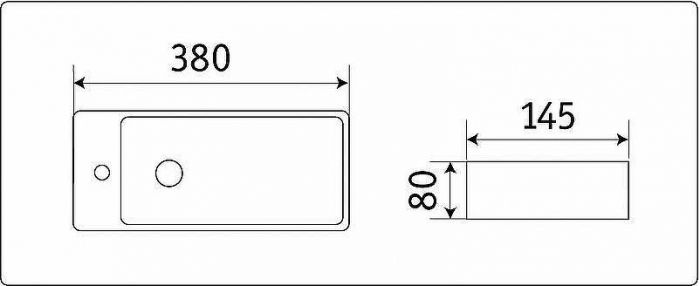 Раковина CeramaLux 38 9048FR Белая