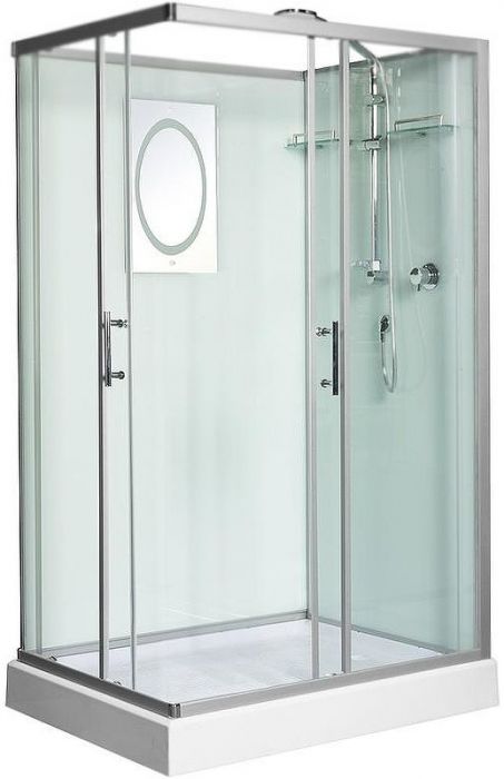 Душевая кабина WeltWasser WW500 Laine 1201 120x90 10000003270 профиль Хром стекло прозрачное