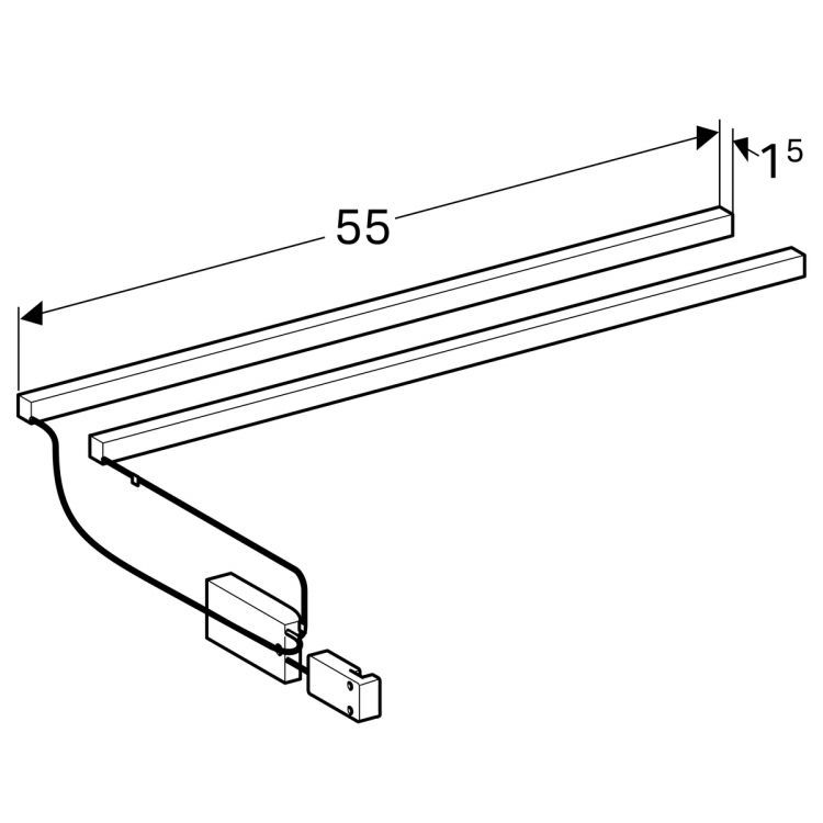 Универсальная подсветка Geberit (2 шт), 550 мм
