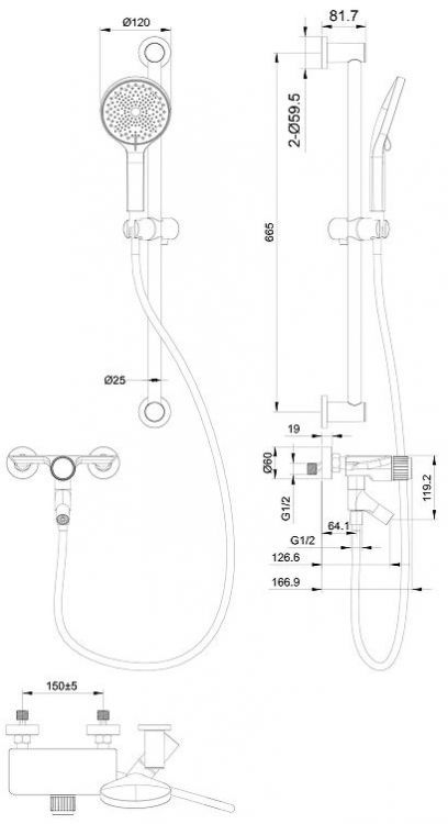 Смеситель для ванны Wonzon & Woghand Click WW-FE05L222-CR цвет Хром Смеситель для ванны Wonzon & Woghand Click WW-FE05L222-CR цвет Хром