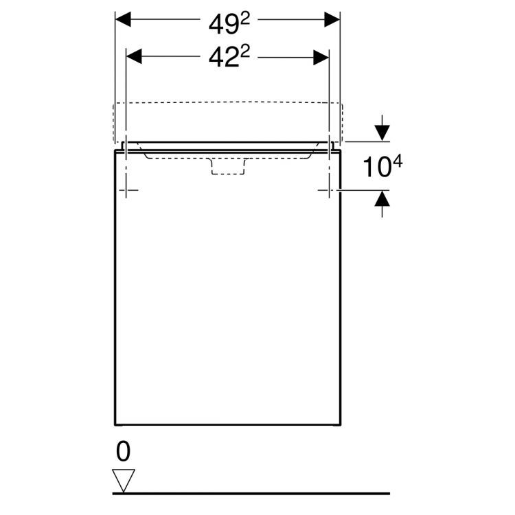 Тумба под раковину Geberit Smyle Square 50x61.7, правая, белый глянец [500.363.00.1]