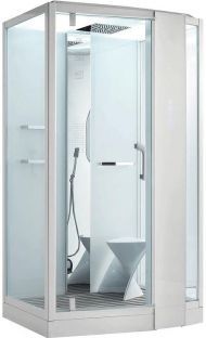 Душевая кабина Orans 120x90 R 89105rw с баней профиль Белый задние стенки Белые