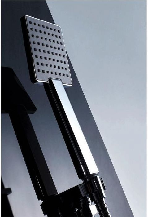 Душевая кабина Orans 100x100 R 89101rb с баней профиль Черный задние стенки Черные