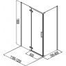 Душевой уголок Aquanet Logic RC1200 AE32-S-120x80U-CT 243627 профиль Хром стекло прозрачное