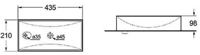 Раковина SantiLine 44 R SL-2023R Белая