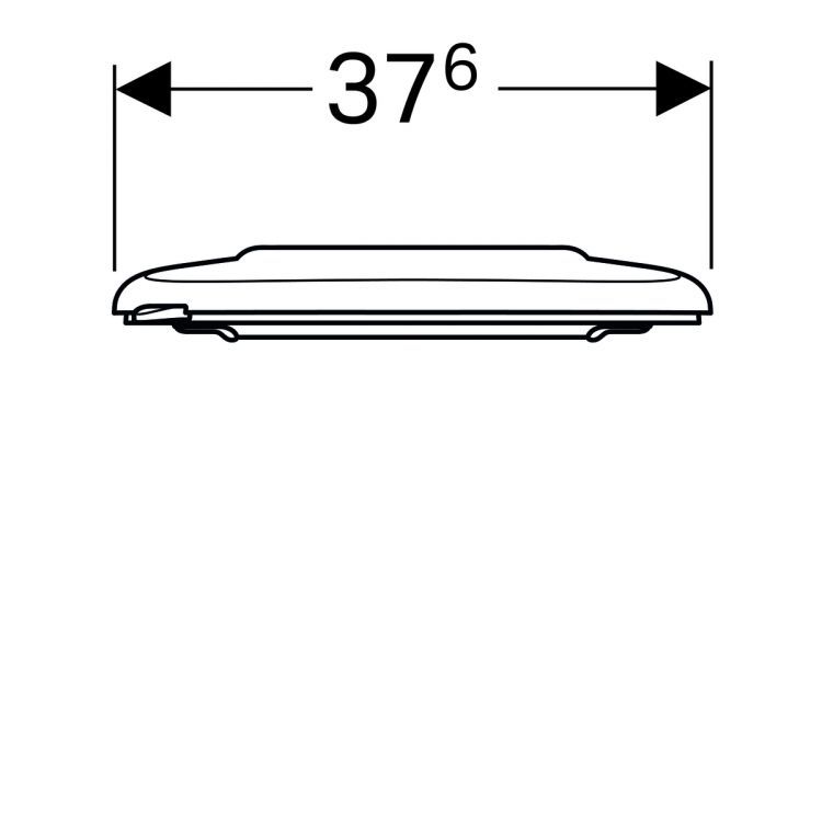 Сиденье для унитаза Geberit Renova Comfort с крышкой антибактериальное, крепление сверху, цвет белый [500.679.01.1]