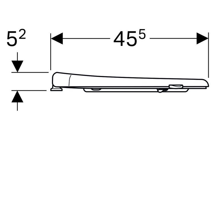 Сиденье для унитаза Geberit Renova Comfort с крышкой антибактериальное, крепление сверху, цвет белый [500.679.01.1]