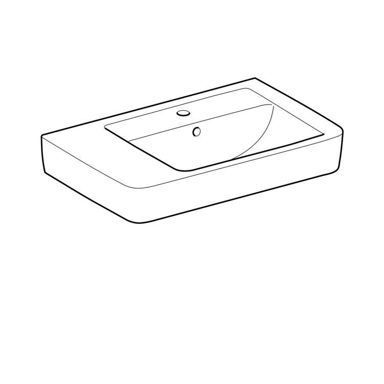 Раковина Geberit Renova Nr.1 Plan, 122175000