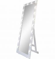 Зеркало Континент 600х1750 ЗГП42 гримерное с подсветкой Белое с механическим выключателем