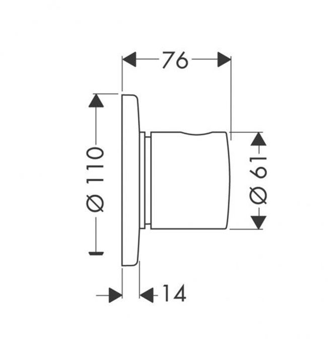 Hansgrohe Trio/Quattro S Запорный вентиль, с переключателем на 3 позиции, цвет: хром
