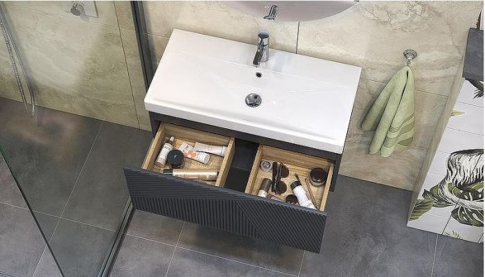 Тумба под раковину Velvex Edge 80 tp.EDG.9696.80.1Y подвесная Графит