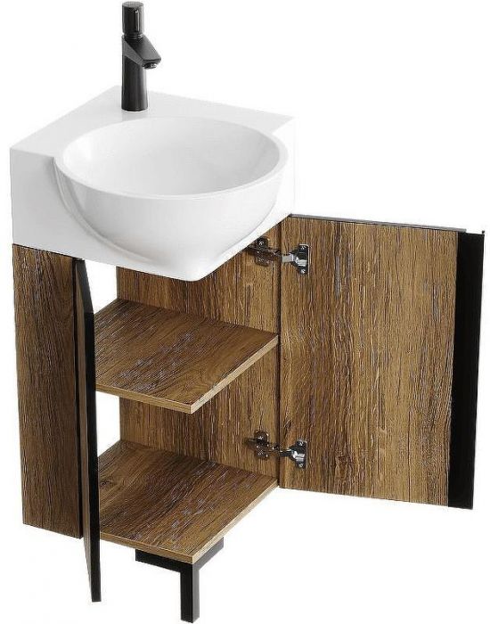 Тумба под раковину Aqwella Porto 45 POR0104DB угловая Дуб балтийский