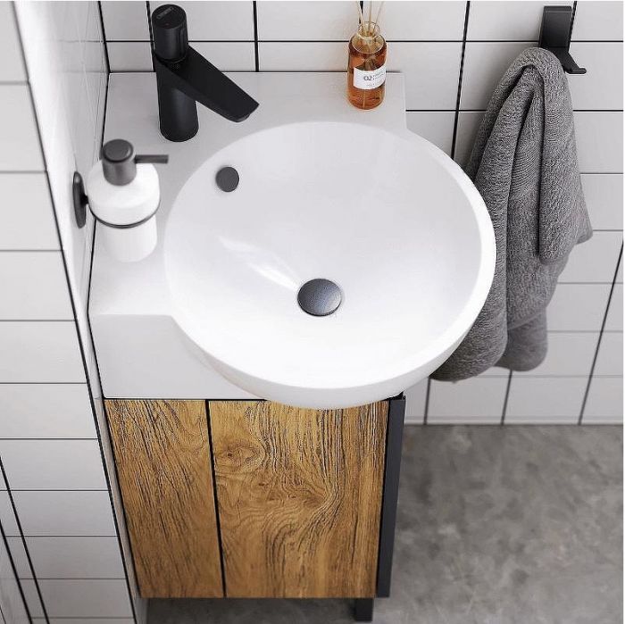 Тумба под раковину Aqwella Porto 45 POR0104DB угловая Дуб балтийский