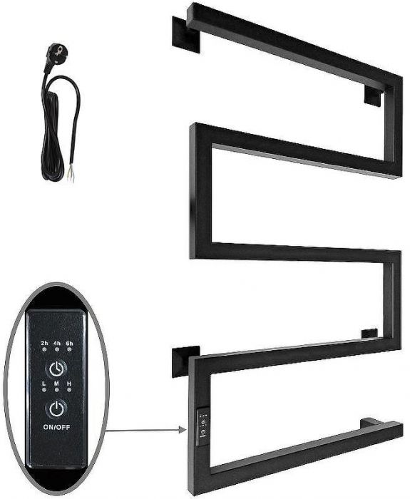 Электрический полотенцесушитель Altasan ШалимарПроф 80х50 ШалимарПроф8050ЧМ Черный муар