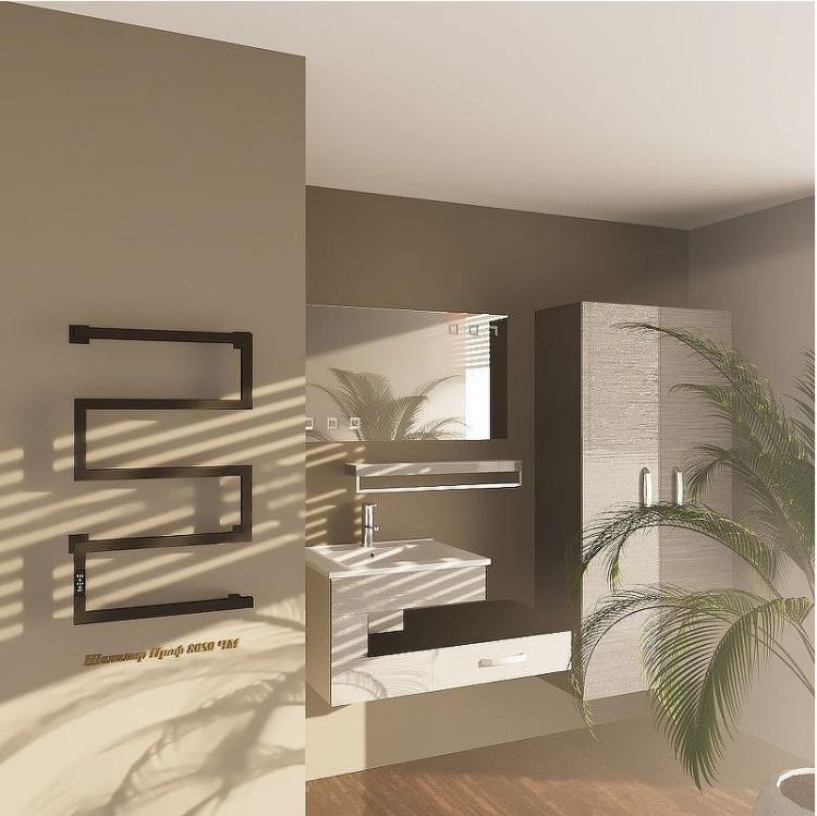 Электрический полотенцесушитель Altasan ШалимарПроф 80х50 ШалимарПроф8050ЧМ Черный муар