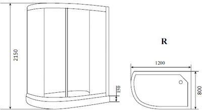 Душевая кабина Timo Eco TE-0702 R Душевая кабина Timo Eco TE-0702 R