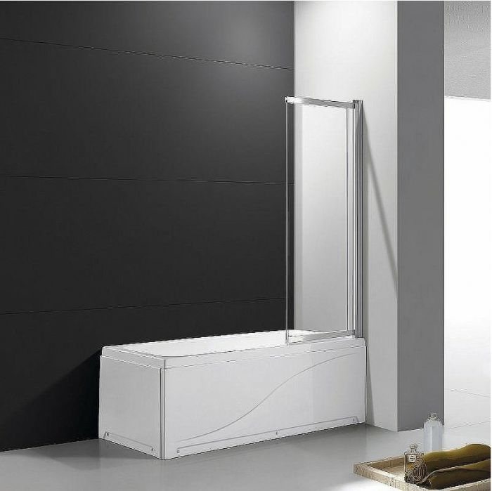 Шторка на ванну Cezares Slider 90 SLIDER-VF-11-90/150-C-Cr профиль Хром стекло прозрачное