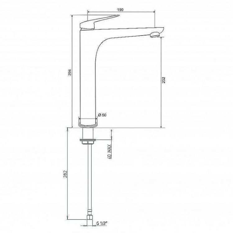 Смеситель для раковины Paini Laguna LAYO205LL Черный матовый