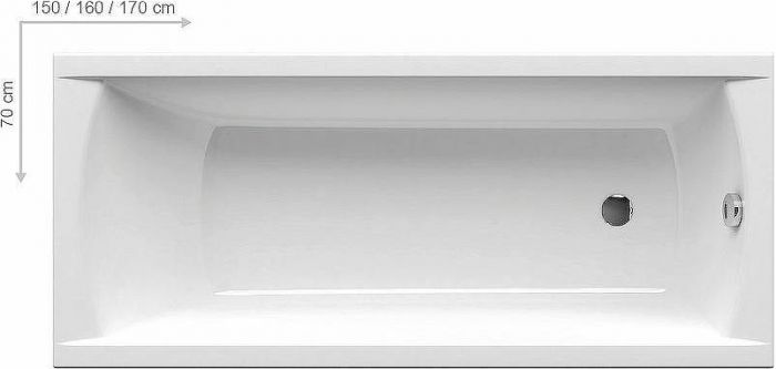 Акриловая ванна Ravak Classic 170x70 C541000000 без гидромассажа
