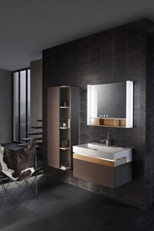 Пенал подвесной Terrace, цвет коричневый лак [EB1179G-N23]