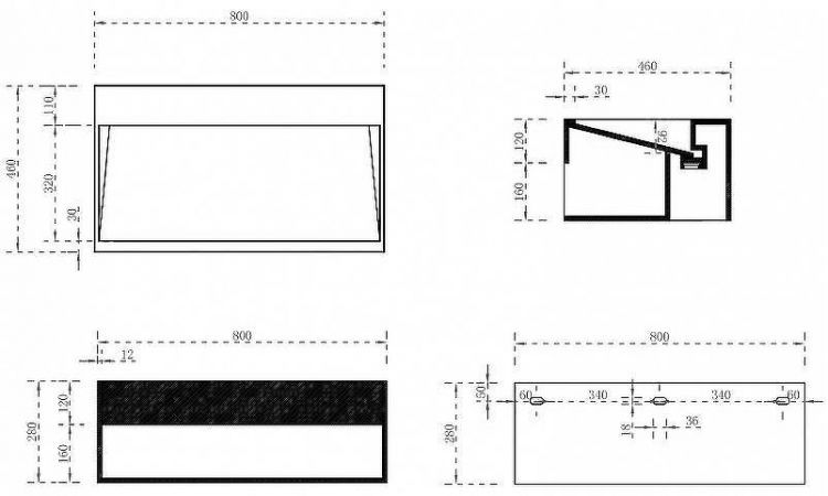Раковина Abber Stein 80 AS2645-0.8 Белая матовая
