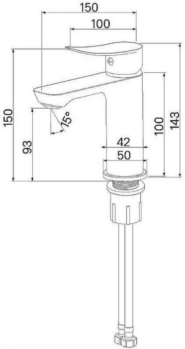 Смеситель для раковины Milardo Demi DEMSB00M01 Хром