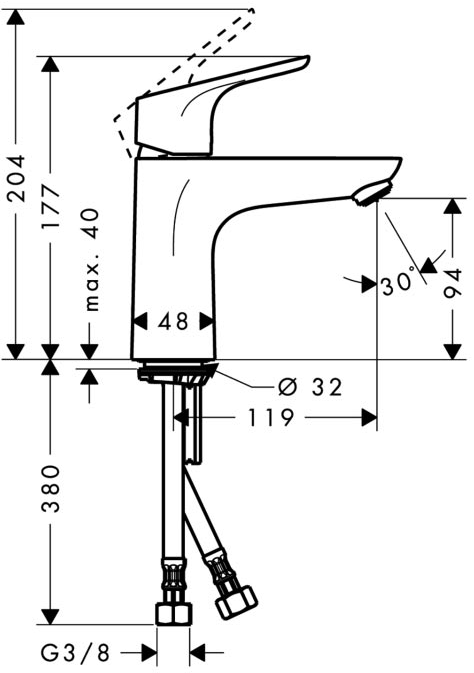 Hansgrohe Focus, Смеситель для раковины, Цвет: хром