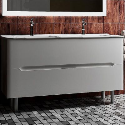 Тумба с раковиной SanVit Форма 120 kforman1202w Белая глянцевая