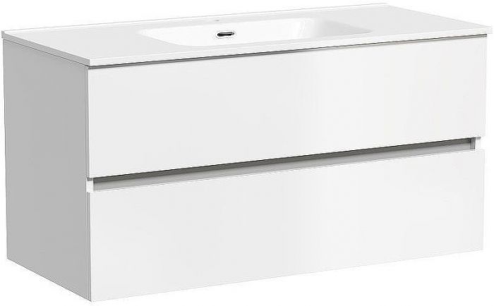 Тумба под раковину Sancos Urban 100 UR100W подвесная Белый глянец
