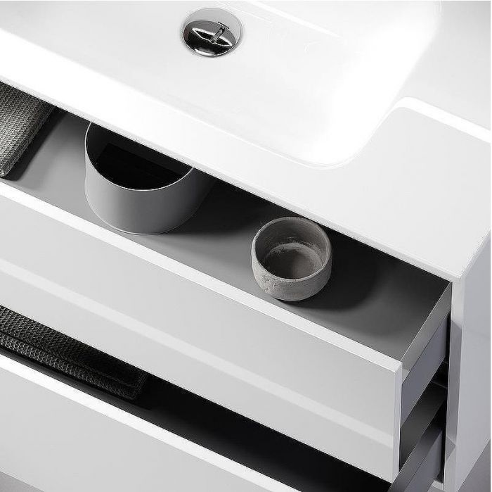 Тумба под раковину Sancos Urban 100 UR100W подвесная Белый глянец