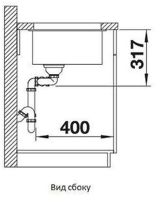 Кухонная мойка Blanco Subline 430/270-U 523151 Антрацит