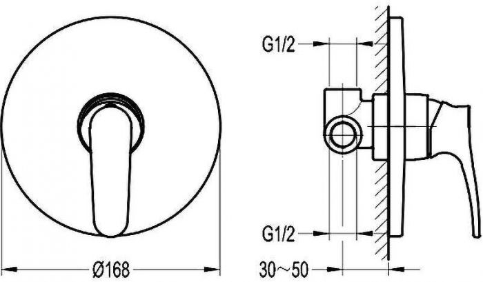 Смеситель для душа Swedbe Terracotta 2557 Терракота