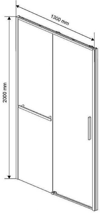 Душевая дверь Vincea Slim Soft 130 VDS-1SS130CLB профиль Черный стекло прозрачное
