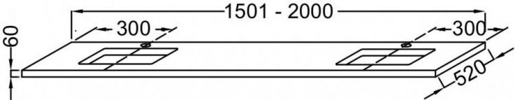 Столешница для раковины Jacob Delafon Parallel 170 см EB55-1700-Е10, квебекский дуб Столешница для раковины Jacob Delafon Parallel 170 см EB55-1700-Е10, квебекский дуб
