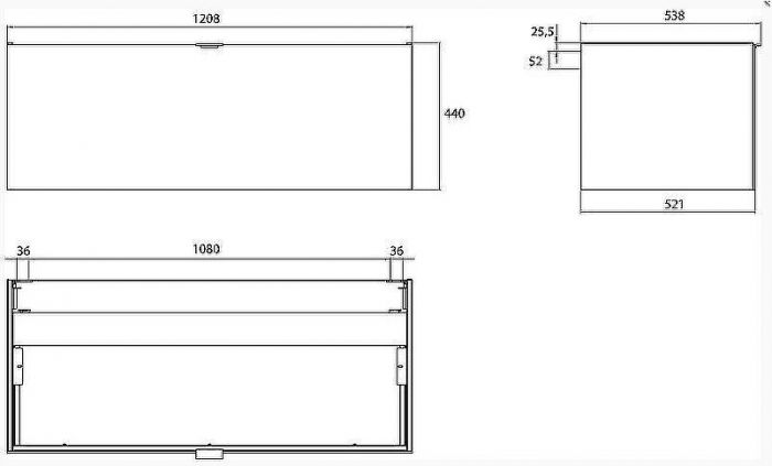 Тумба под раковину Emco Vanity Units 120 9583 274 21 подвесная Белая глянцевая
