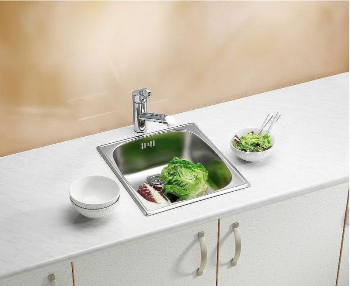 Кухонная мойка Alveus Basic 10 NAT-90 380x440 1082195 Натуральная сталь