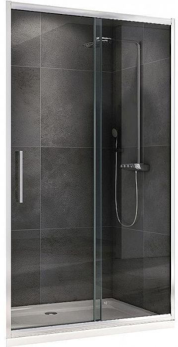 Душевая дверь Abber Schwarzer Diamant 100 AG30100H профиль Хром стекло прозрачное