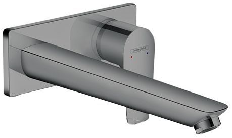 Hansgrohe Talis E Встраиваемый смеситель для раковины, излив 225мм, внешняя часть, цвет: шлифованный черный хром