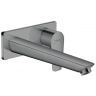 Hansgrohe Talis E Встраиваемый смеситель для раковины, излив 225мм, внешняя часть, цвет: шлифованный черный хром