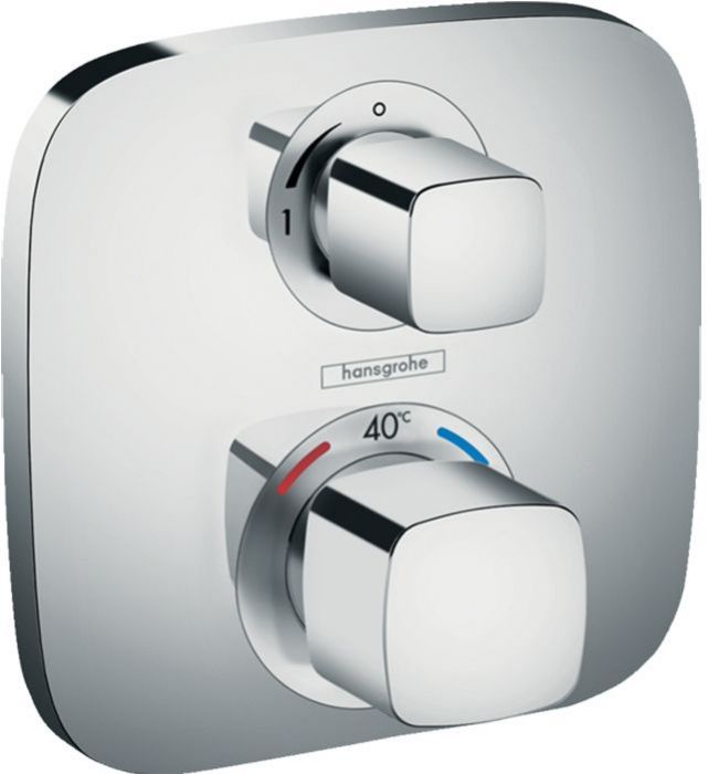 Hansgrohe Ecostat E Смеситель термостатический с запорным вентилем, 1 источник, внешняя часть,  цвет: хром