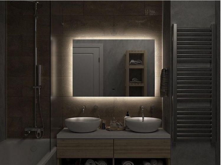 Зеркало Misty Нембус 100 НЕМ-02-100/70-14 с подсветкой с бесконтактным выключателем и подогревом