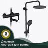 Душевая система Splenka S223.24.06 Черная матовая