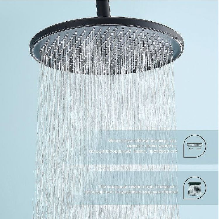 Душевая система Splenka S223.24.06 Черная матовая