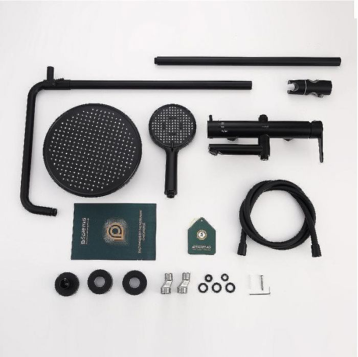 Душевая система Splenka S223.24.06 Черная матовая