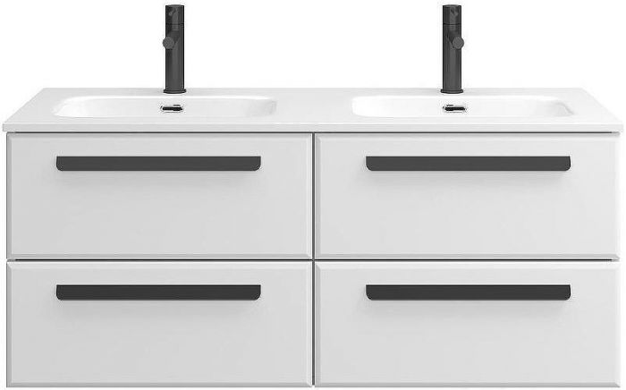 Тумба под раковину Cezares Eco-Cer-N 120 ECO-CER-N-1200-4C-SO-2-BL подвесная Bianco Lucido без ручек