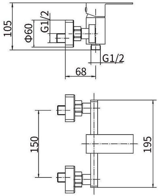 Смеситель для душа Fashun A52002 цвет Сатин Смеситель для душа Fashun A52002 цвет Сатин