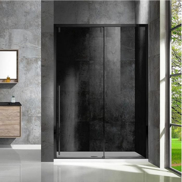Душевая дверь Vincea Lugano 120 VDS-1L120CGB-1 профиль Черный стекло тонированное