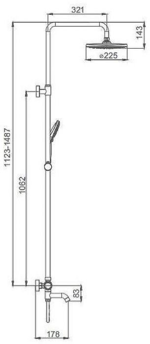 Душевая система Gappo G90 G2490 с термостатом Хром