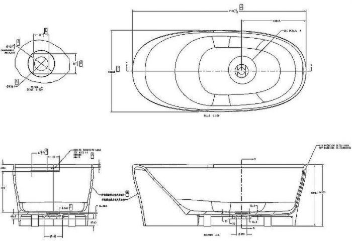 Ванна из искусственного камня Allen Brau Krion Neo 170x80 2.35001.21 без гидромассажа
